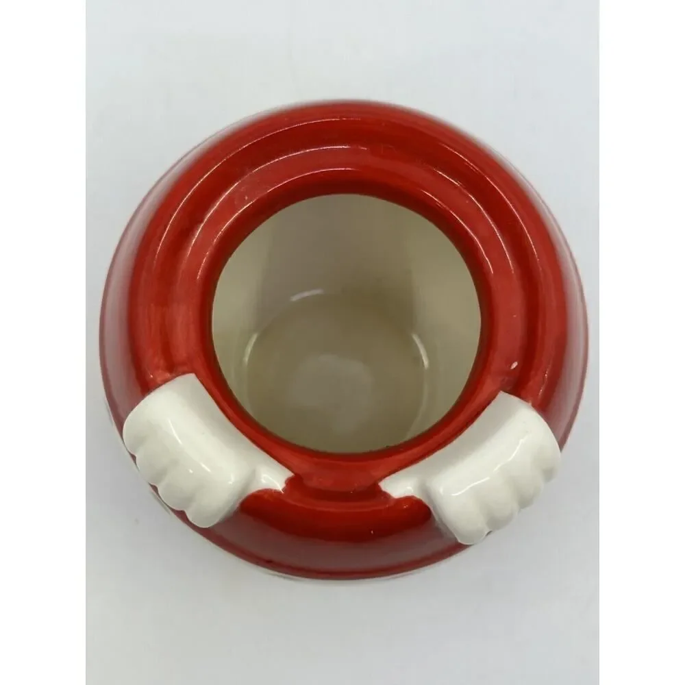 Jelly Belly Candy Jar Ceramic Chef Canister Red White 2006 Vintage‎ Style